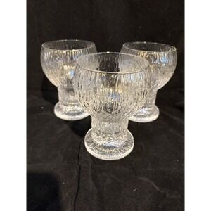 3 Iittala Kekkerit Lrge 5" Water Wine Glasses Goblets Timo Sarpaneva Excellent